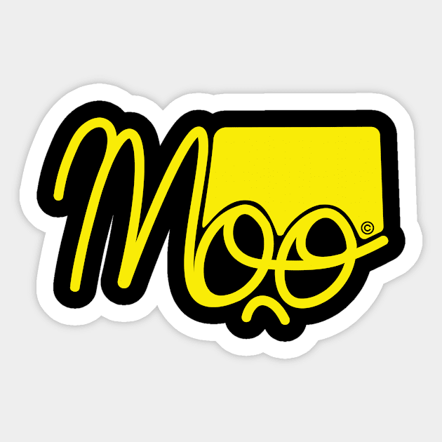 Moo1 yellow Sticker by Djourob